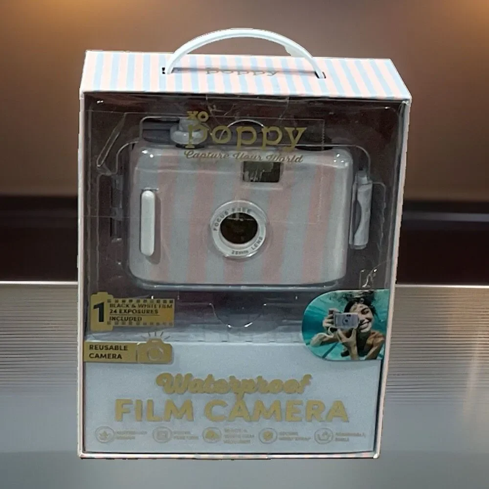 Poppy Lavender And Pink Waterproof Film Camera With Black & White Film Included